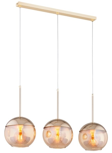 Lustr na lanku VOLDA 3xE27/60W/230V mosaz