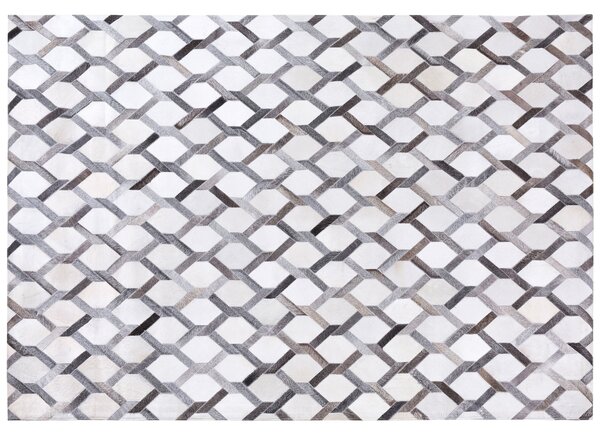 Koberec AYDIN Šedá 160 x 230 cm Kůže