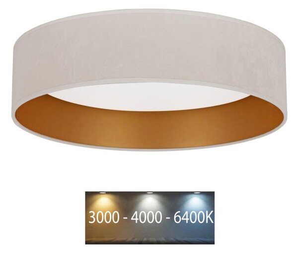 Brilagi - LED Stropní svítidlo VELVET LED/24W/230V 3000/4000/6400K krémová/zlatá