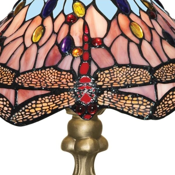 Searchlight EU1287 - Tiffany stolní lampa DRAGONFLY 1xE27/60W/230V