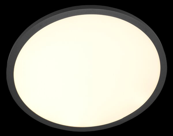 Trio 640910132 LED stropní svítidlo Tray 1x29W | 3550lm | 3000K - stmívatelné, černá