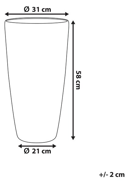 Květináč ABDERA 31 cm Šedá