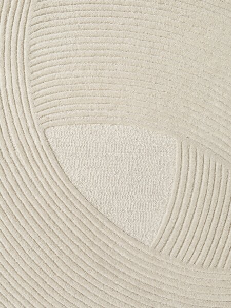 Ted Baker, Kusový koberec Ted Baker Kensington 106399 Creme kruh, 160x160, bílá, kancelář