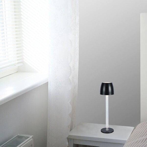 LED Stmívatelná nabíjecí stolní lampa LED/3W/5V 3000K černá