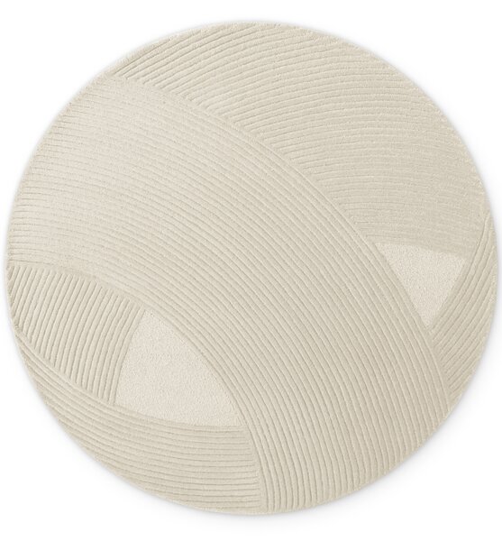 Ted Baker, Kusový koberec Ted Baker Kensington 106399 Creme kruh, 160x160, bílá, kancelář