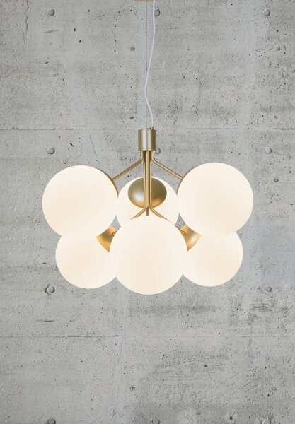Nordlux - Lustr na lanku IVONA 6xE27/28W/230V zlatá