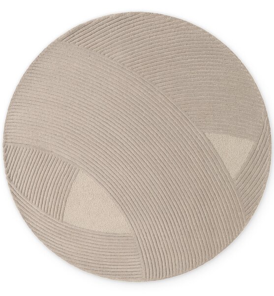 Ted Baker, Kusový koberec Ted Baker Kensington 106400 Beige kruh, 160x160, béžová, kancelář