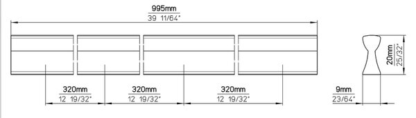 Siro BELMONDO černá matná 320 mm