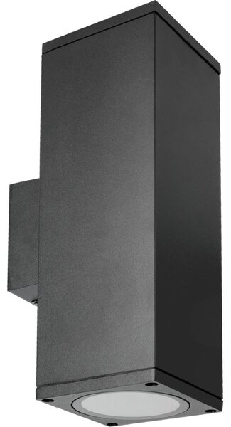 Venkovní nástěnné svítidlo 2xGU10/35W/230V IP54 hranatý černá