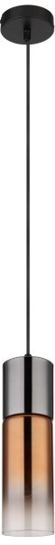 Globo 21000HG - Lustr na lanku ANNIKA 1xE27/25W/230V pr. 10,5 cm černá/měděná
