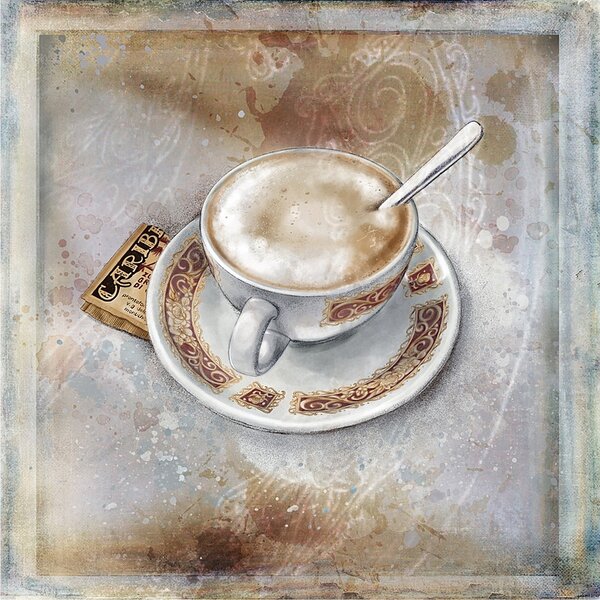 Umělecké dílo od Beatric Trojanová - "Cappuccino z Benátek", rozměr: 30 x 30 cm