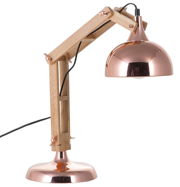 Stolní lampa SALADO Nastavitelná Dřevo Měděná