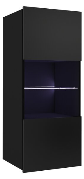 GIB Závěsná vitrína se sklem Calabrini Barva LED osvětlení CALABRINI: bez osvětlení +0Kč, Barevné provedení CALABRINI: Černá