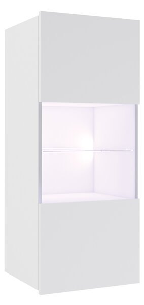 GIB Závěsná vitrína se sklem Calabrini Barva LED osvětlení CALABRINI: bez osvětlení +0Kč, Barevné provedení CALABRINI: Bílá