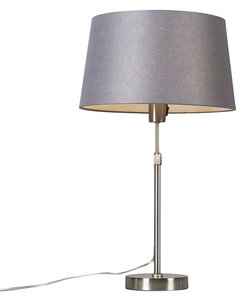 Stolní lampa ocelová s odstínem šedou 35 cm nastavitelná - Parte