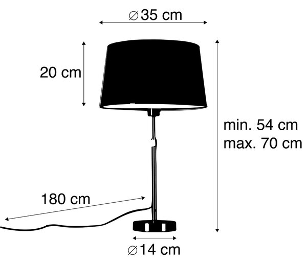 Stolní lampa bílá s odstínem bílá 35 cm nastavitelná - Parte