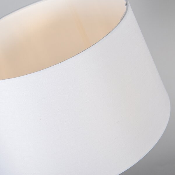 Stolní lampa ocelová s bílým stínítkem 35 cm nastavitelná - Parte