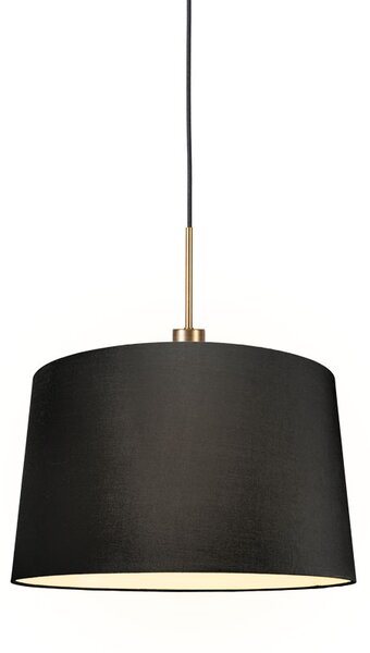 Moderní závěsné svítidlo bronzové s stínítkem 45 cm černé - Combi 1