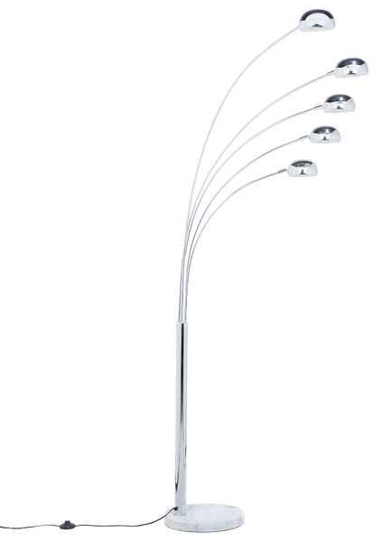 Stojací lampa FLINDERS Nastavitelná Kov Stříbrná