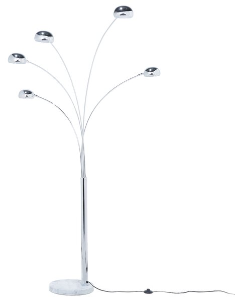 Stojací lampa FLINDERS Nastavitelná Kov Stříbrná
