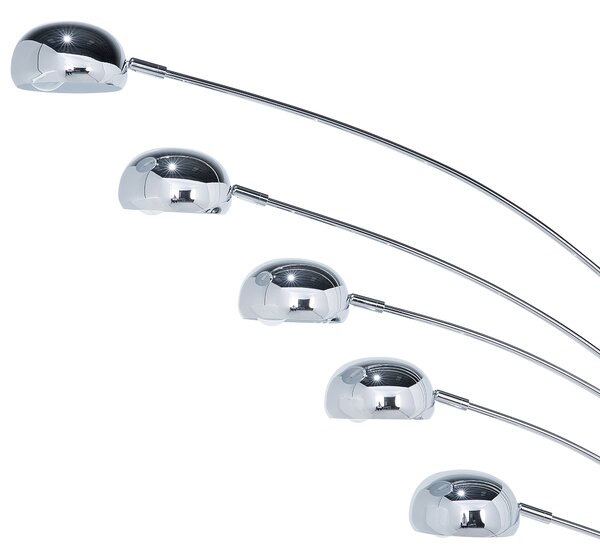 Stojací lampa FLINDERS Nastavitelná Kov Stříbrná