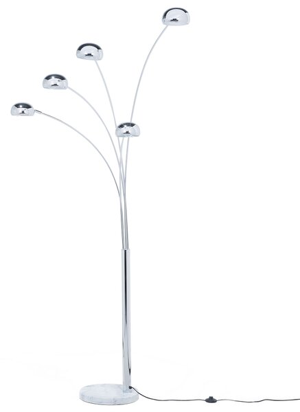 Stojací lampa FLINDERS Nastavitelná Kov Stříbrná