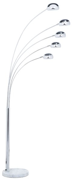 Stojací lampa FLINDERS Nastavitelná Kov Stříbrná