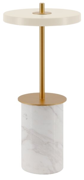 Umage Bílá mramorová stolní nabíjecí LED lampa Asteria Move 25,5 cm