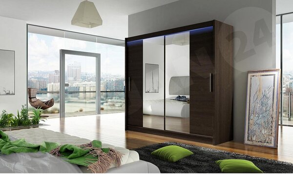 Skříň London II, Barva: kašmír, Osvětlení: bez osvětlení 5903211404436