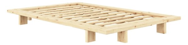 Jednolůžková postel z borovicového dřeva s roštem v přírodní barvě 120x200 cm Japan – Karup Design