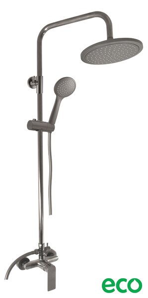 Slezák - RAV Sprchový komplet se směšovací baterií NIL - NL182.5/5-43MGK, Metal Grey kartáčovaná