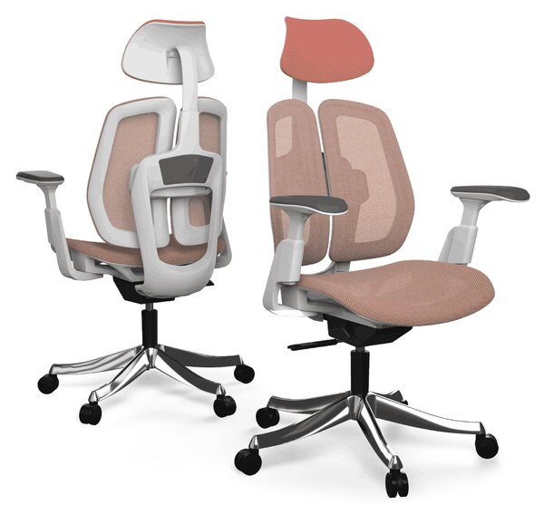 Ergonomická kancelářská židle Liftor Active, růžová (síťovina)