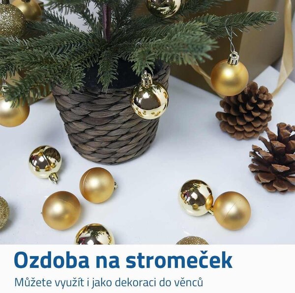 Sada vánočních ozdob 24 ks - stříbrné