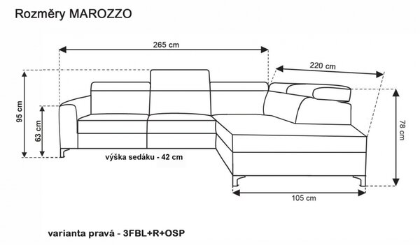 Rohová sedací souprava Marozzo