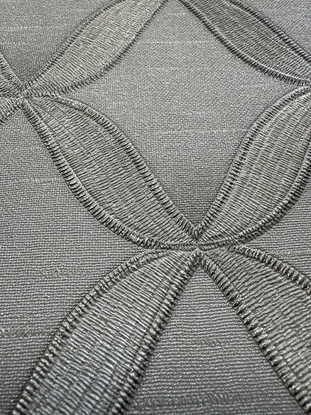 Geometrická vliesová tapeta na zeď, šedá, imitace látky, FT221221, Best Sellers, Design ID