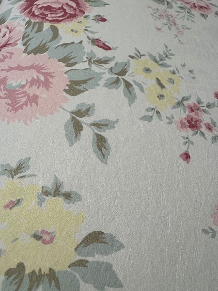 Vliesová tapeta na zeď, modrá, květiny, 125133, Shabby Chic by Rachel Ashwell