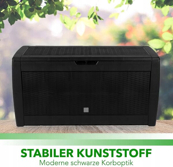 Zahradní truhla z plast 310 l černá