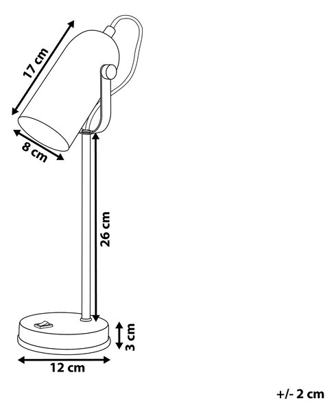 Stolní lampa TYRIA Nastavitelná Kov Černá