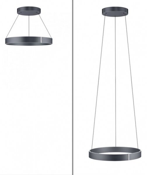 Závěsné stmívatelné LED svítidlo Pure Ring Antracite 70 (LMD)