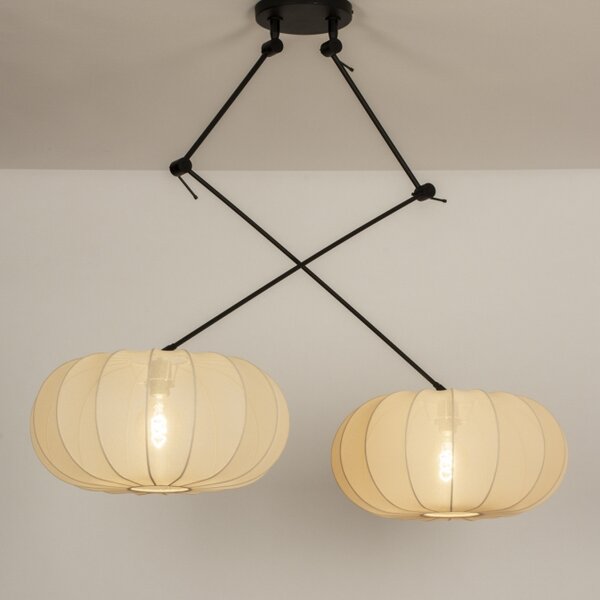 Závěsné svítidlo s ramenem Snap Yapan Style 50 Taupe and Black (LMD)