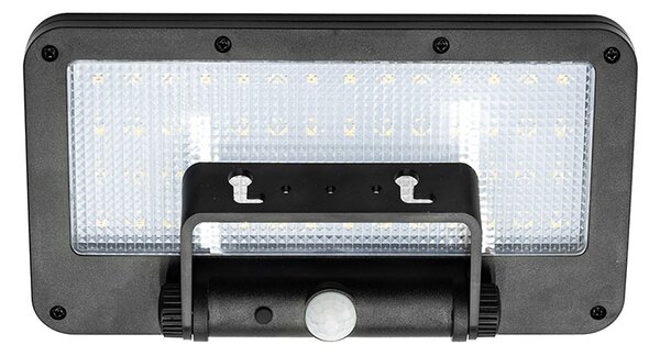 SOLIGHT LED solární osvětlení se senzorem 5W 500lm 4000K Li-Ion, černá