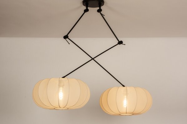 Závěsné svítidlo s ramenem Snap Yapan Style 50 Taupe and Black (LMD)
