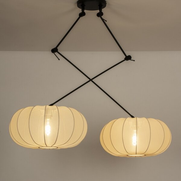 Závěsné svítidlo s ramenem Snap Yapan Style 50 Taupe and Black (LMD)