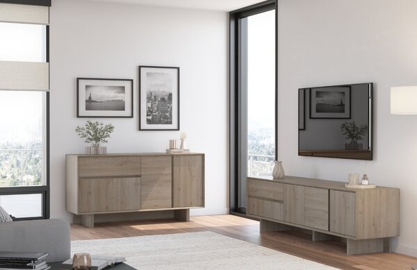 Marckeric TV stolek Carpi 180 x 45 cm s dubovým dekorem