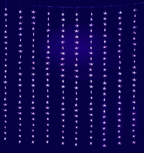 LED světelný závěs s 400 hvězdičkami, 3m, různé barvy na výběr Barva: Studená bílá