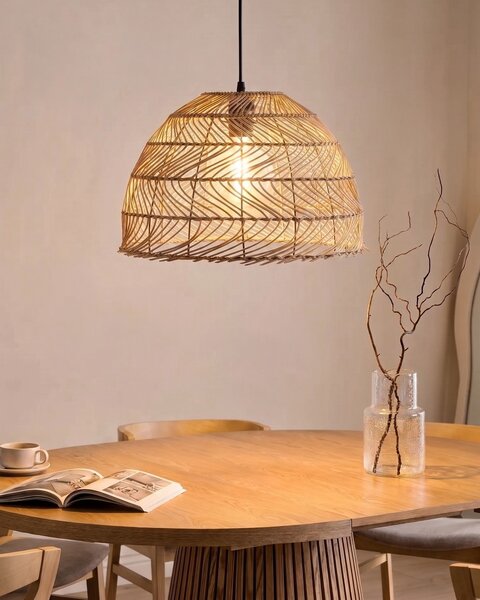 Závěsná lampa SELENGE Ratan Světle hnědá