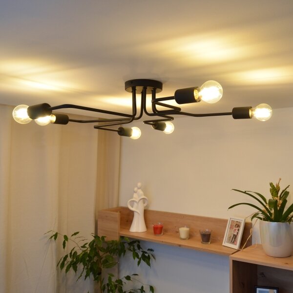 LED Přisazený lustr TUBE 6xE27/15W/230V