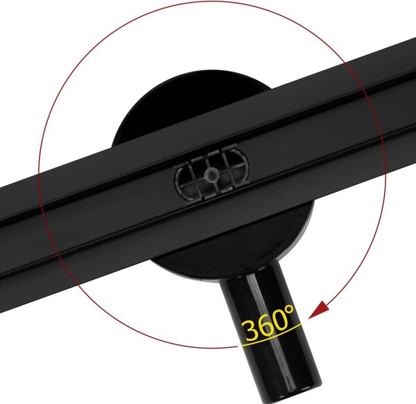 Odtokový žlab NEO Slim Pro - černý 60