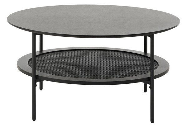 Černý kulatý konferenční stolek ø 80 cm Pensacola – Unique Furniture
