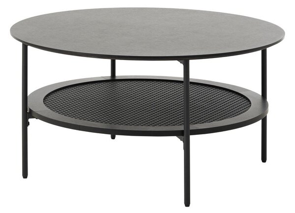 Černý kulatý konferenční stolek ø 80 cm Pensacola – Unique Furniture